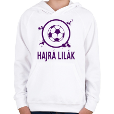 PRINTFASHION HAJRÁ LILÁK - Gyerek kapucnis pulóver - Fehér gyerek pulóver, kardigán