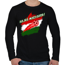 PRINTFASHION hajrá magyarok - Férfi hosszú ujjú póló - Fekete férfi póló