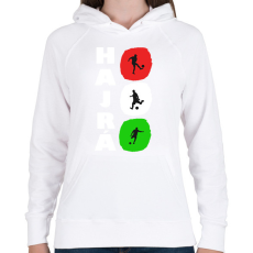 PRINTFASHION Hajrá Magyarok - Női kapucnis pulóver - Fehér