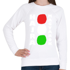 PRINTFASHION Hajrá Magyarok! - Női pulóver - Fehér
