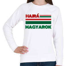PRINTFASHION Hajrá Magyarok - Női pulóver - Fehér