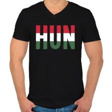 PRINTFASHION Hajrá Magyarország! - Férfi V-nyakú póló - Fekete férfi póló