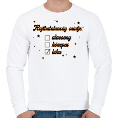 PRINTFASHION Hajthatatlanság szintje - Férfi pulóver - Fehér