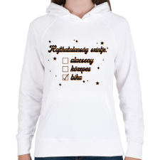 PRINTFASHION Hajthatatlanság szintje - Női kapucnis pulóver - Fehér női pulóver, kardigán