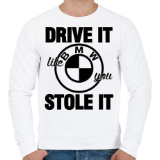 PRINTFASHION Hajtsd úgy, mintha loptad volna - Férfi pulóver - Fehér