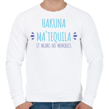 PRINTFASHION Hakuna Ma'tequila - Férfi pulóver - Fehér férfi pulóver, kardigán