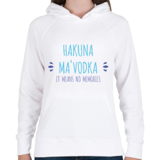 PRINTFASHION Hakuna Ma'vodka - Női kapucnis pulóver - Fehér