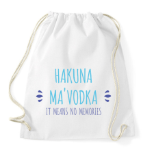 PRINTFASHION Hakuna Ma'vodka - Sportzsák, Tornazsák - Fehér tornazsák