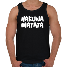 PRINTFASHION HAKUNA MATATA - Férfi atléta - Fekete