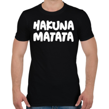 PRINTFASHION HAKUNA MATATA - Férfi póló - Fekete férfi póló