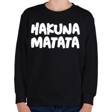 PRINTFASHION HAKUNA MATATA - Gyerek pulóver - Fekete