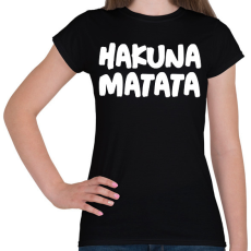 PRINTFASHION HAKUNA MATATA - Női póló - Fekete