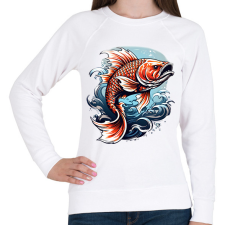 PRINTFASHION hal 2 - Női pulóver - Fehér női pulóver, kardigán