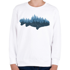 PRINTFASHION Hal az erdőben - Gyerek pulóver - Fehér gyerek pulóver, kardigán