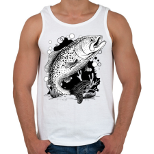 PRINTFASHION Hal - Férfi atléta - Fehér atléta, trikó