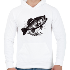 PRINTFASHION hal - Férfi kapucnis pulóver - Fehér férfi pulóver, kardigán