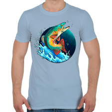 PRINTFASHION Hal - Férfi póló - Világoskék férfi póló