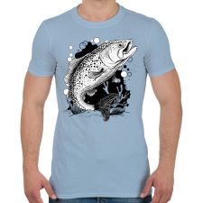 PRINTFASHION Hal - Férfi póló - Világoskék férfi póló