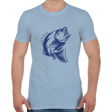 PRINTFASHION Hal/Fish - Férfi póló - Világoskék férfi póló