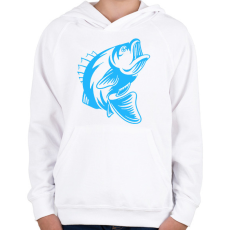 PRINTFASHION Hal/Fish - Gyerek kapucnis pulóver - Fehér