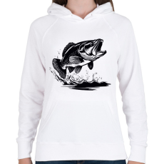 PRINTFASHION hal - Női kapucnis pulóver - Fehér