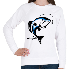 PRINTFASHION Hal - Női pulóver - Fehér női pulóver, kardigán