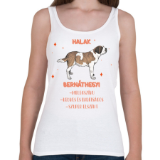 PRINTFASHION Halak - Bernáthegyi - Női atléta - Fehér női trikó