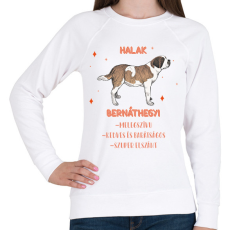 PRINTFASHION Halak - Bernáthegyi - Női pulóver - Fehér