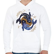 PRINTFASHION Halak - Férfi kapucnis pulóver - Fehér női pulóver, kardigán