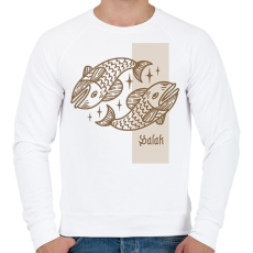 PRINTFASHION Halak horoszkóp - Férfi pulóver - Fehér