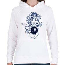 PRINTFASHION halak - Női kapucnis pulóver - Fehér női pulóver, kardigán