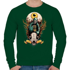 PRINTFASHION Halál szeme - Férfi pulóver - Sötétzöld