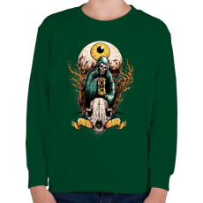 PRINTFASHION Halál szeme - Gyerek pulóver - Sötétzöld