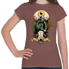 PRINTFASHION Halál szeme - Női póló - Mogyoróbarna női póló