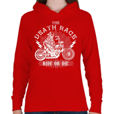 PRINTFASHION Halálfutam - Női kapucnis pulóver - Piros női pulóver, kardigán