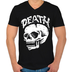 PRINTFASHION Halálkoponya - Férfi V-nyakú póló - Fekete