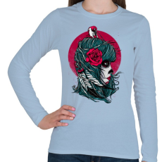 PRINTFASHION Halálmadár - Női hosszú ujjú póló - Világoskék