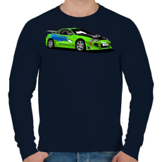 PRINTFASHION Halálos iramban - Férfi pulóver - Sötétkék
