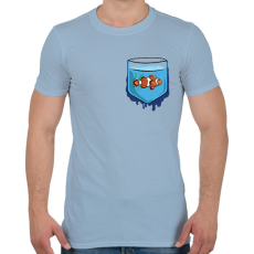 PRINTFASHION Halas zsebminta - Férfi póló - Világoskék