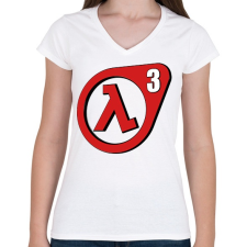 PRINTFASHION Half Life 3 - Női V-nyakú póló - Fehér női póló