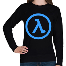 PRINTFASHION Half Life Blue - Női pulóver - Fekete női pulóver, kardigán