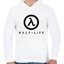 PRINTFASHION Half-Life logo - Férfi kapucnis pulóver - Fehér férfi pulóver, kardigán