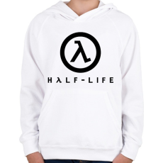 PRINTFASHION Half-Life logo - Gyerek kapucnis pulóver - Fehér