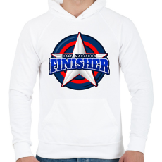 PRINTFASHION HALF MARATHON FINISHER 2 - Férfi kapucnis pulóver - Fehér
