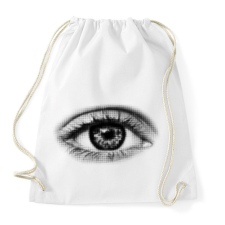 PRINTFASHION Halftone eye - Sportzsák, Tornazsák - Fehér tornazsák