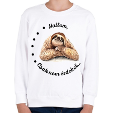PRINTFASHION Hallom, csak nem érdekel... - Gyerek pulóver - Fehér gyerek pulóver, kardigán