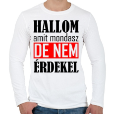 PRINTFASHION Hallom - Férfi hosszú ujjú póló - Fehér