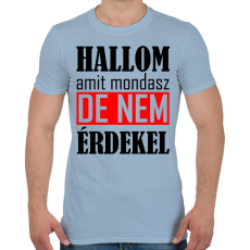 PRINTFASHION Hallom - Férfi póló - Világoskék