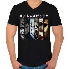 PRINTFASHION Halloween - A legjobbak - Férfi V-nyakú póló - Fekete