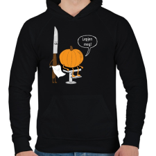 PRINTFASHION Halloween barber - Férfi kapucnis pulóver - Fekete férfi pulóver, kardigán